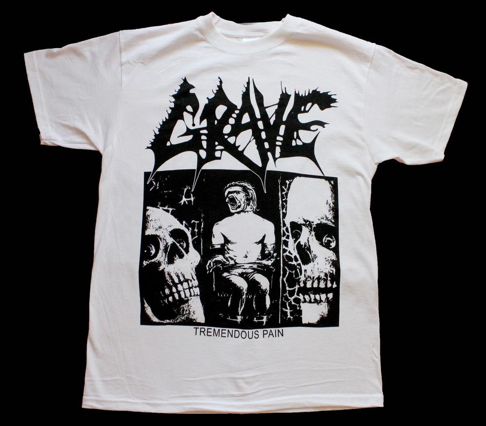 GRAVE TREMENDOUS PAIN#039;91 DEATH METAL BAND THERION NEW WHITE TSHIRT S345XL Unisex T-Shirt S