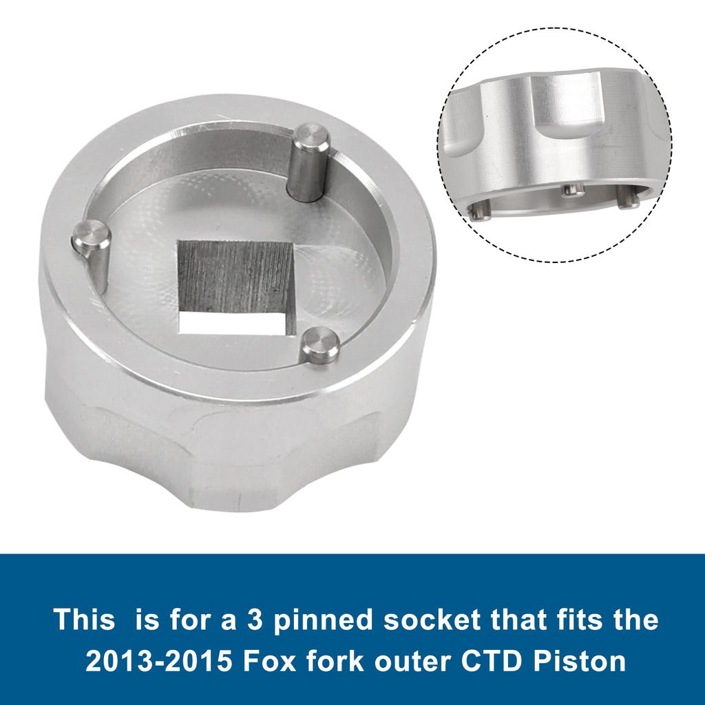 Fork Socket Tool for Fox CTD 3 Pin Outer Piston Removal-- 398-00-504