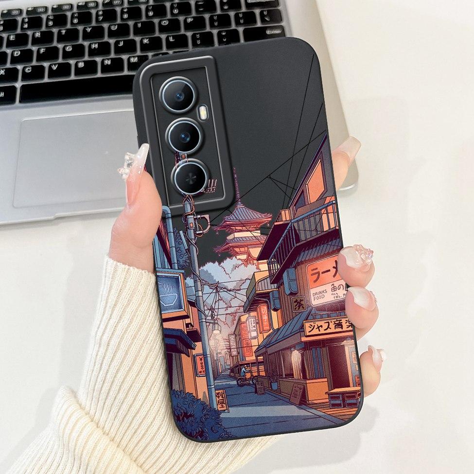 Funda For Realme C65 RMX3910 Back Cover For Realme C65 4G Case Shockproof Luxury Flowers Cute Cartoon Cool Silicone Bumper Coque