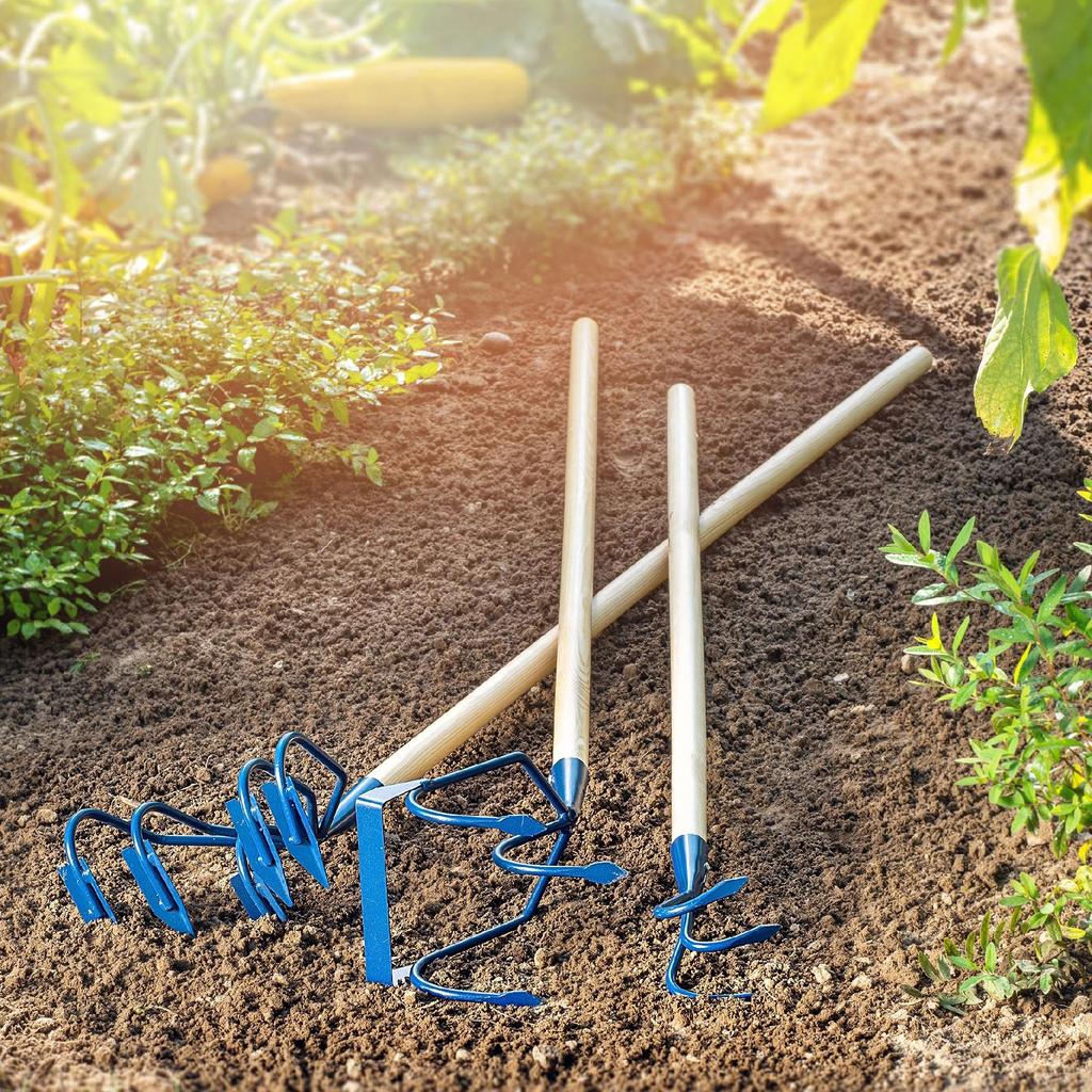 KADAX Hand Cultivator Soil Loosener Earth Metal