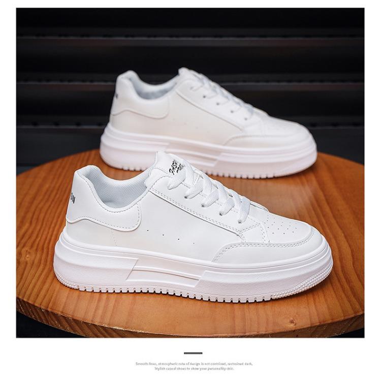 Spring Men's Shoes Breathable Small White Shoes Male Student Trend All Match Thick Sole Sports Casual Board Shoes Fashion Shoes