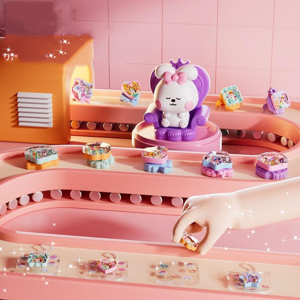Rabbit Magical Goo Card Gift Box 3D Goo Card Full Set Stickers Cute Goo Card Sticker Set  Girls