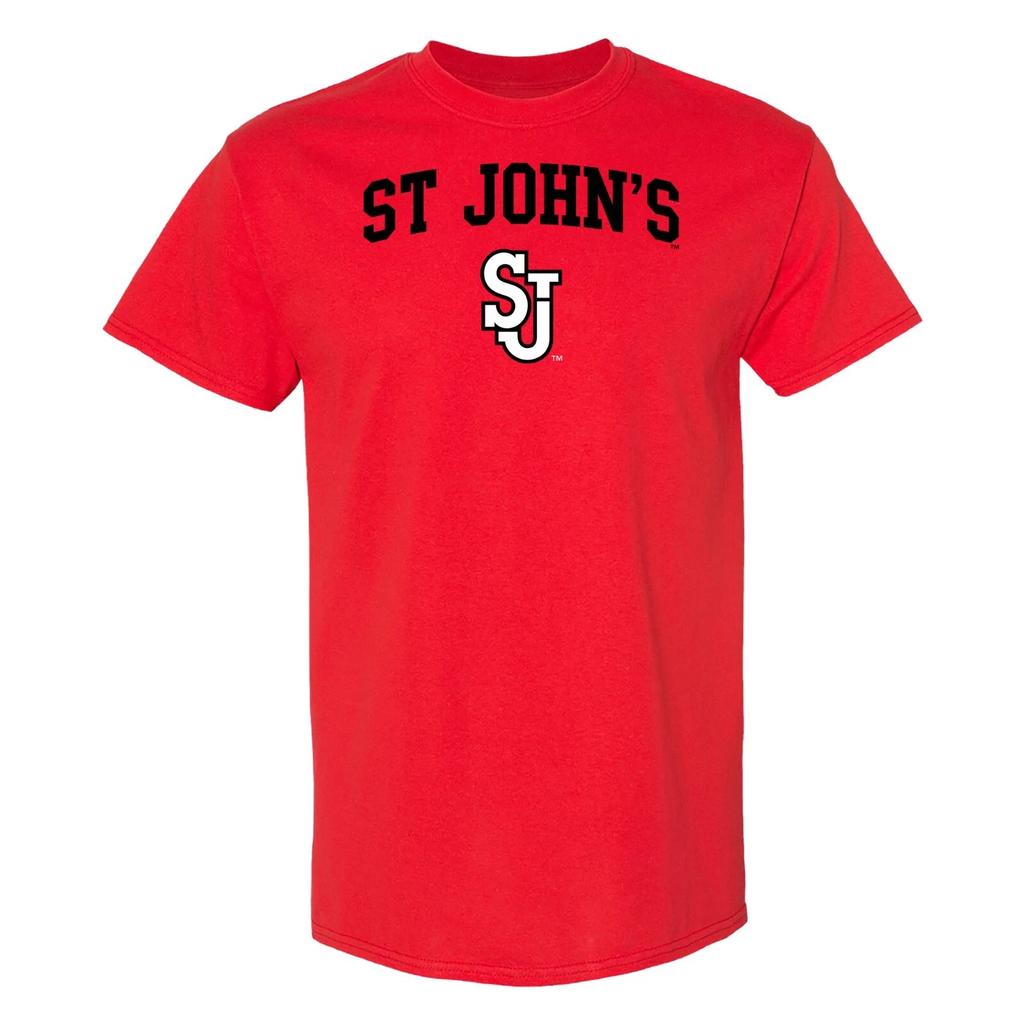 St John's University Red Storm Arch Logo T-Shirt - Red