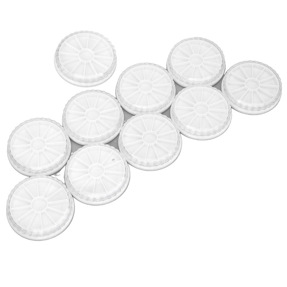 10pcs Round Shape Round Nail Art Decoration Storage Box  For Jewelry Beads