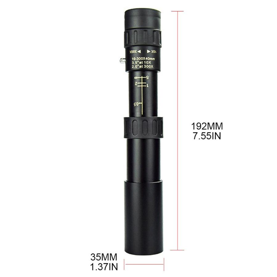 Portable 10-300X40mm Zoom Monocular Telescope W/ Tripod Phone Holder Clamp New