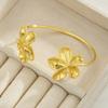 Damen Blumenmanschette Armband Verstellbares Armband Armreif Elegantes Florales Armband Jubiläum Geburtstag Schmuck Geschenk für Sie Ehefrau