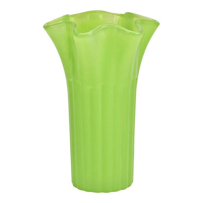 Vase en verre vert 16 x 25 x 16 cm