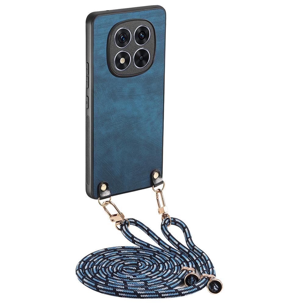 For Xiaomi Redmi Note 14 Pro 5G/Poco X7 5G Case Retro Texture Leather Coated PC+TPU Phone Cover with Hanging Rope