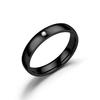 Anillo Minimalista de Banda con Diamantes Estilo Japonés Coreano para Mujer - Anillo de Pareja de Moda