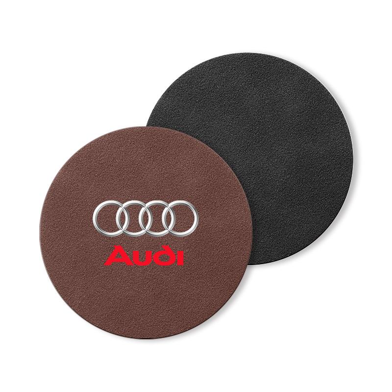 1pcs Suede Car Coaster Mat Water Cup Slots Non-Slip Pad for Audi C5 C6 C7 A4 B6 B8 B7 A6 A3 A5 Q3 Q5 Q7 8P  S3 S5 S1 S4 S2 RS3 RS4 RS5 RS6 RS8