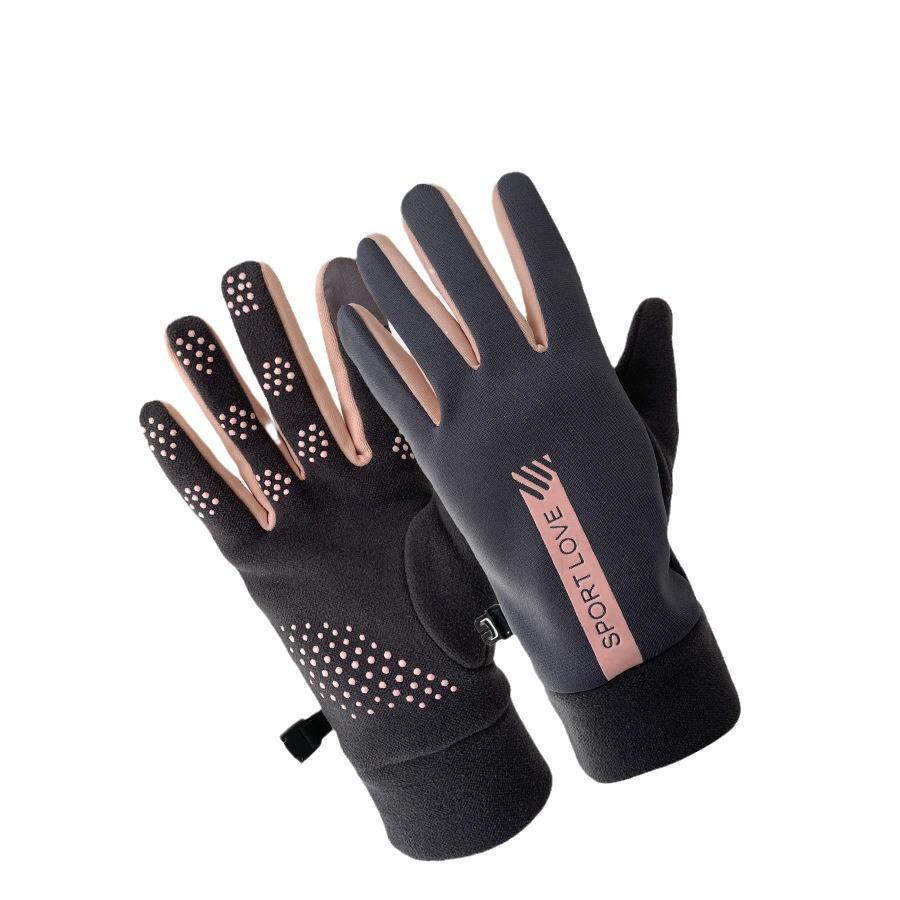 Breathable, Thickened Fleece-Lined Touchscreen Cycling Gloves - Non-Slip, UV Protection for Outdoor Autumn and Winter Sports