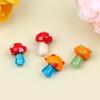 10Pcs Mushroom Ceramic Beads Cute Mini Colorful Loose Spacer Beads For Diy Jewelry Making Bracelet Necklace Accessories