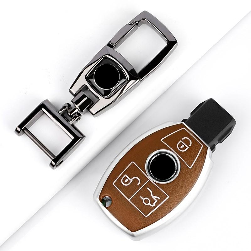 For Mercedes-Benz E300L C260L C200L A200L Glc Tpu Soft Rubber Car Key Case Cover Key Chain Key Bag Shell Protector Car Interior
