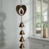 Heart Shape Wing Durability Wind Bells Featuring Clear Bells and Easyly Hanging Chain for Balcony Patios Use