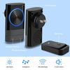 Wireless Door Chime with LED Flash Waterproof Doorbell Adjustable Volume Chime 2 Plug-in Receivers