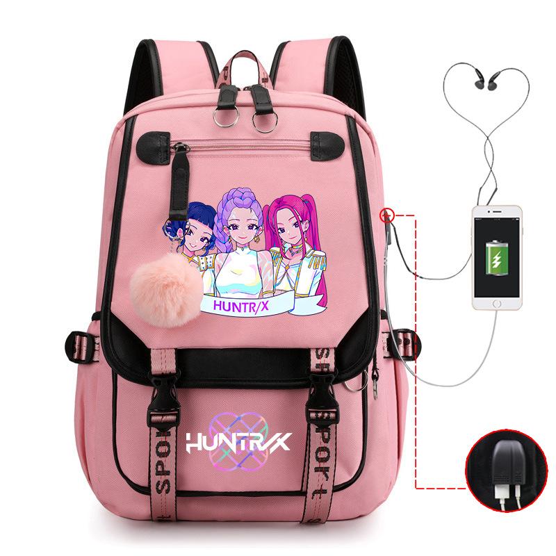 College Style Animation Cartoon Student Schoolbag Junior High School Multi-Functional Large Capacity Leisure Backpack