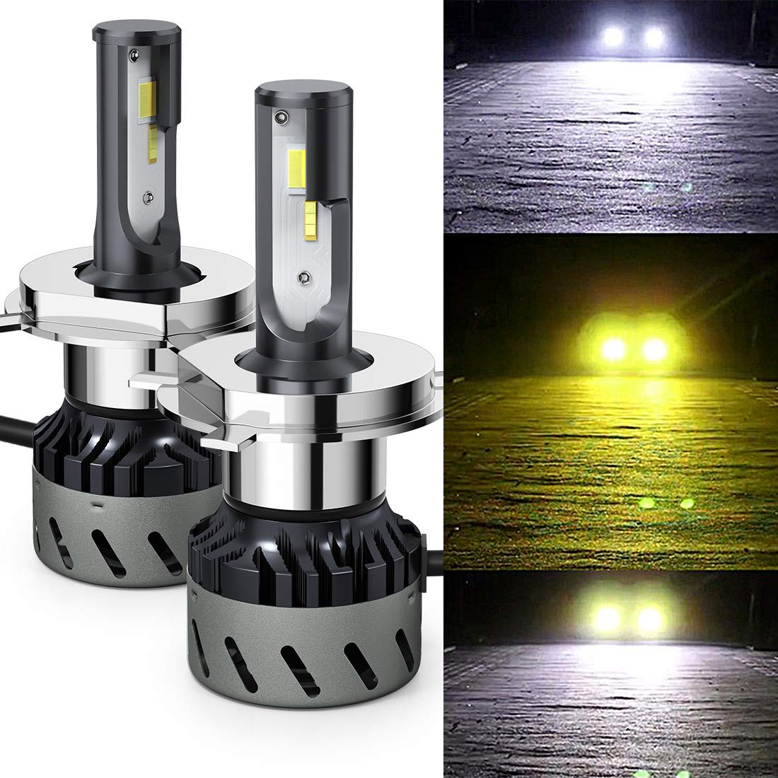 

Светодиодная фара H4 3 цветовые температуры 3 режима переключения Интегрированная Ультрамини Компактная POOPEE Светодиодная лампа для автомобилей DC12V 28 Вт Излучающая 6000K 3000K 4300K
