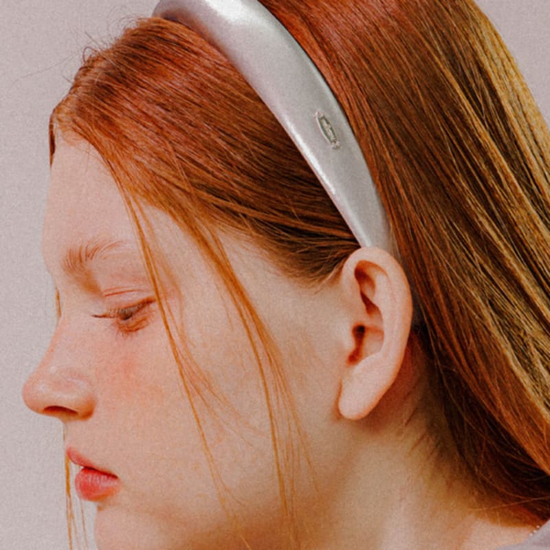 Mellotory einfacher glänzender Haarreif (Silber-)