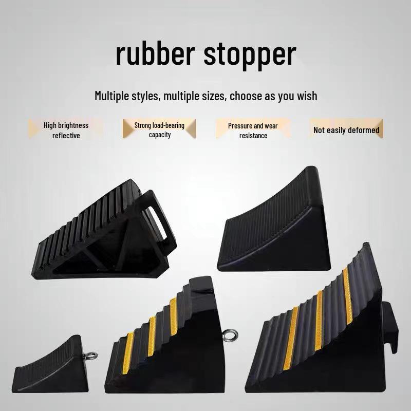Portable Anti-Slip Rubber Wheel Chocks | Car & Truck Triangle Ramp Stoppers