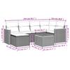 7-teiliges Gartensofa-Set mit Kissen Beige Poly-Rattan