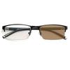 Multifunctional Color-changing Myopia Glasses for Women, Half-frame Business Style Glasses, Retro Color-changing Glasses