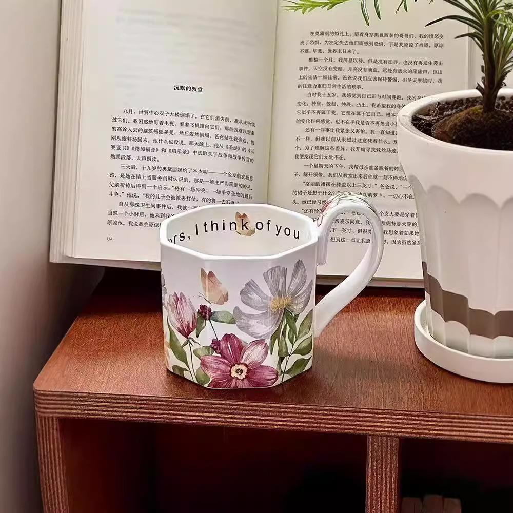 Retro ręcznie malowany letni kolorowy kubek ceramiczny kubek do kawy niszowy oryginalny prezent pamiątka z wydarzenia