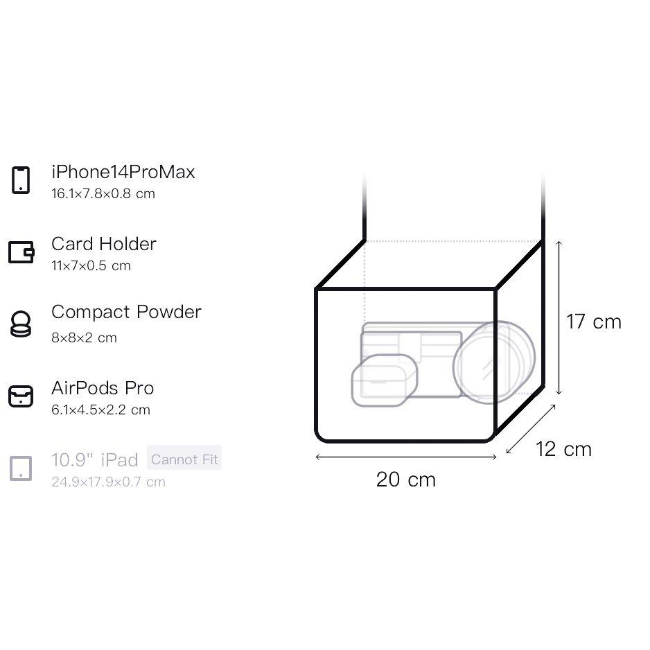 Maison Margiela Signature Number Pattern Mini Calfskin Shoulder Crossbody Bag Women handbags Black S56WG0168P4745