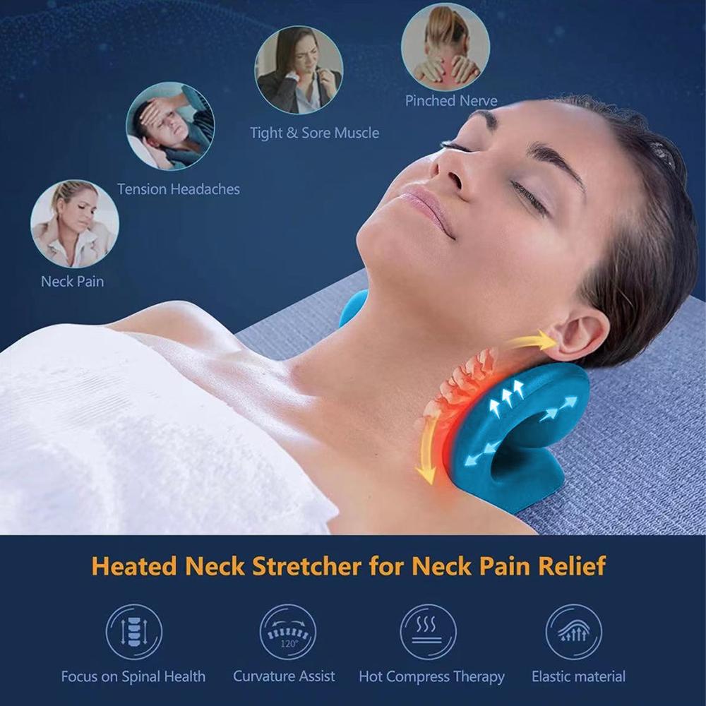 Neck Stretcher Pain Relief Cervical Traction Device Pillow Graphene Heating Pad Traction Pillow Orthopedic Shoulder Relaxer