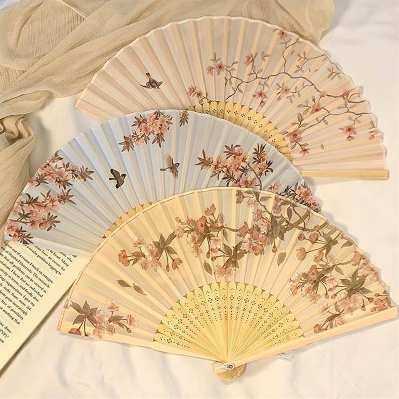 Begonia Print Hand Fan Wedding Hand Fans Folding Fan Hand Fans  for Women Dancing Custom Fans Home Decor Photo Props