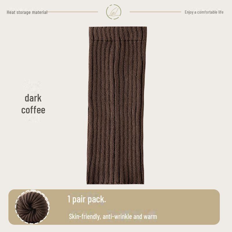 Damskie dzianinowe legginsy za kolano w szare paski, skarpetki na wiosnę i jesień