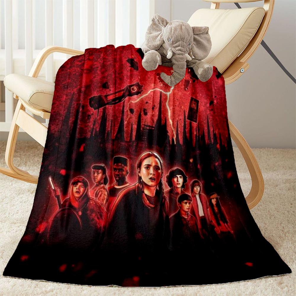 Stranger Things Blanket Suitable for sofas,travel, living rooms also a good gift for friends and family Suitable for all seasons.
