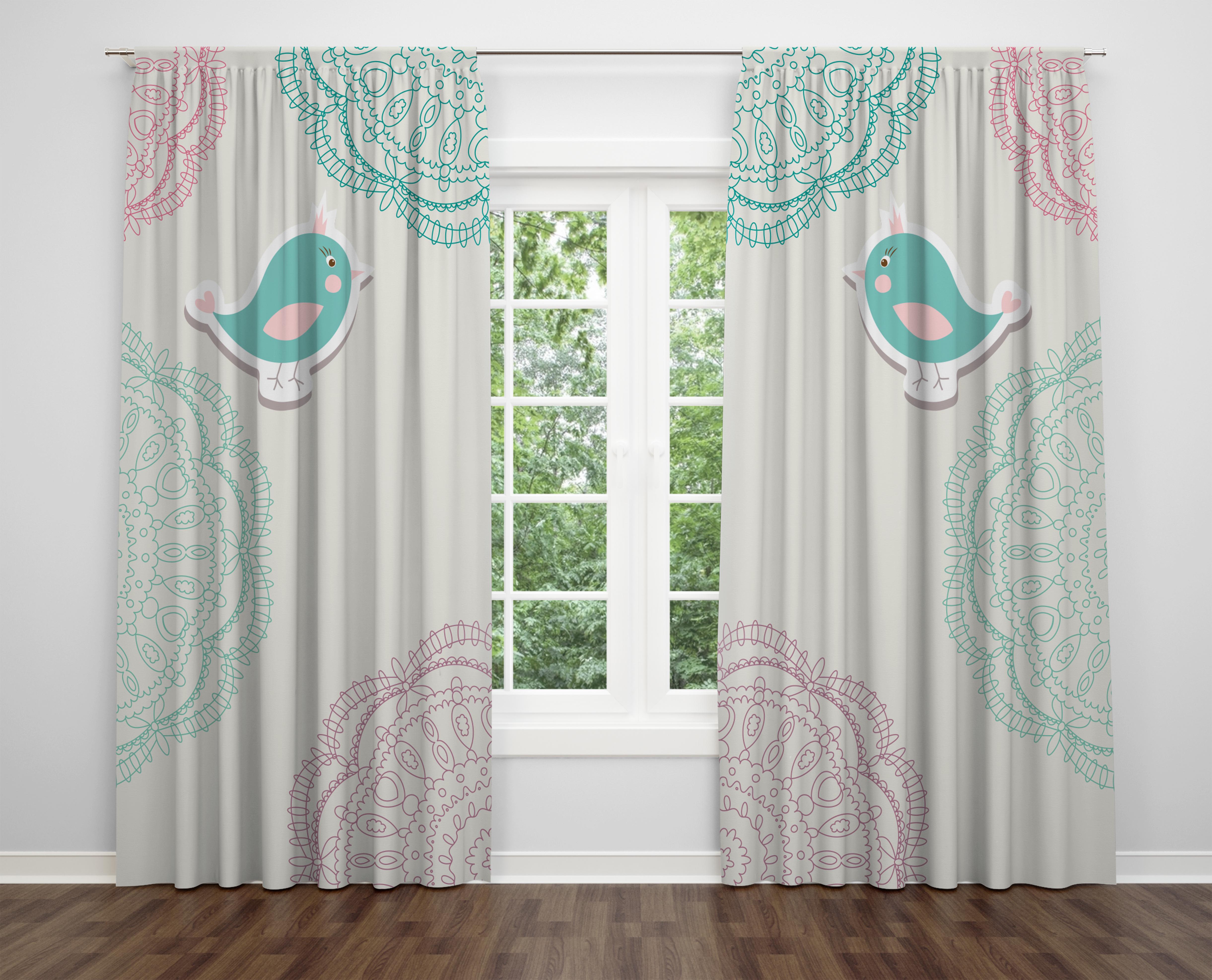 

Декоративний дизайн, високоякісна бавовняна тканина, ви можете вибрати одну або подвійну фіранку з крила 1 piece різнокольоровий