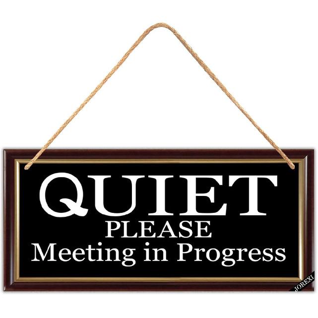 

Quiet Please Meeting in Progress Hanging Door Sign, Farmhouse Wooden Hanging Sign Plaque Rustic Wall Art Decor 5.9x11.8 inches A House Blessing