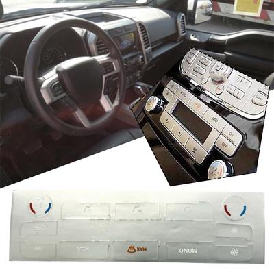 NEW 1PC Car Air Condition AC Climate Control Button Repair Sticker Decal Silver/Black AC Car Stickers for FORD S-Max For Mo G7T2