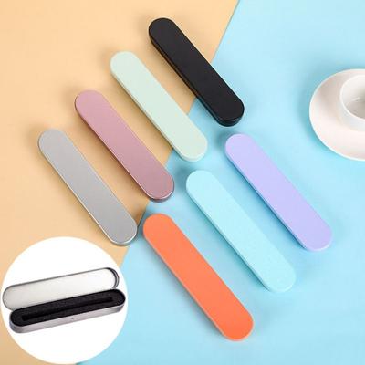 Stationery Rectangular Tinplate Box Gift Flip-top Metal Box Personalized Pen Case  Office
