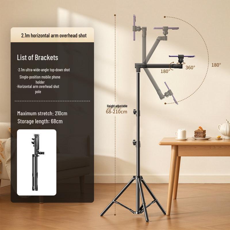 2026 New Multi-Functional Phone Holder & Floor Tripod for Live Streaming and Outdoor Shooting