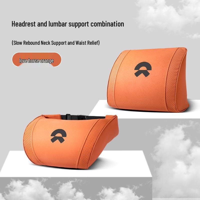 Nio ET5/ES6/ES8/EC6/ES7 Compatible Neck & Lumbar Support Pillow for All-Season Car Seat Comfort