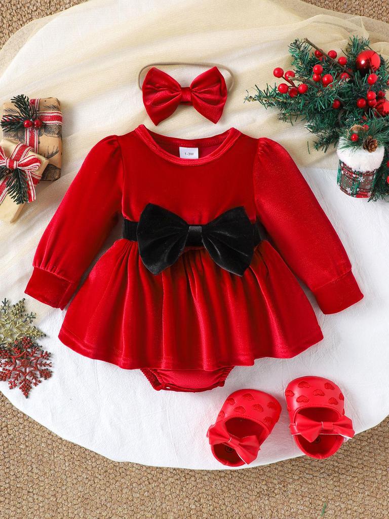 Europäisches & Amerikanisches Mädchen Weinrot Langarm Haremskleid