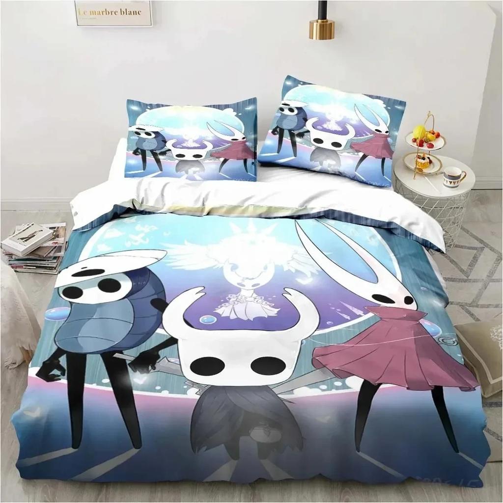 Nuovo Hollow Knight Moda Stampa Digitale 3D Set Biancheria da Letto Copripiumino Piumino Letto Singolo Piazza e Mezza Matrimoniale Queen Giovane Ragazza Ragazzi Regalo