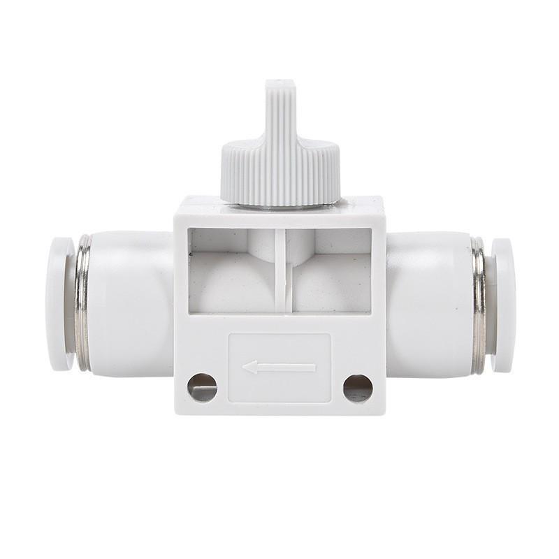 Pneumatic BUC-6-10 Hand Valve 8mm/12mm Air Hose Quick Connect Straight-Through Valve
