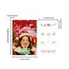 4pcs Christmas Face Tattoo Stickers Waterproof Bells Stars Ribbons Freckles Temporary Tattoo Stickers for Makeup Party Festival