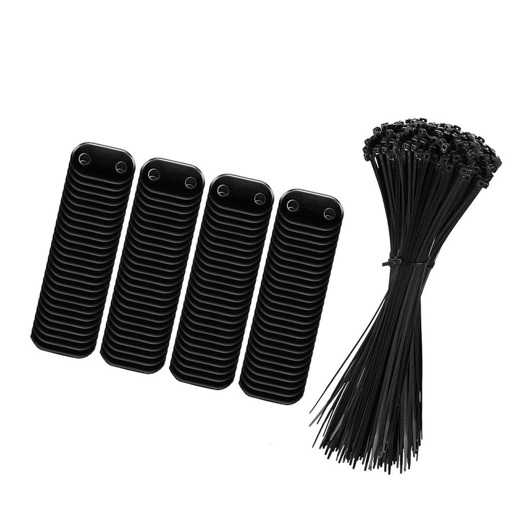 Weatherproof Privacy Screen Fasteners Fixation Mounting Clips with Cable Ties for Outdoor Garden Fences Balcony Railings