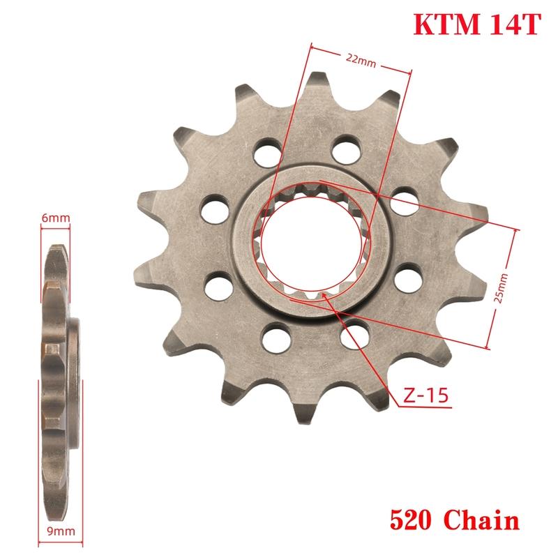 Motorcycle Front Sprocket 520 13T 14T For Beta RR125 RR200 RR250 RR300 RX300 RR350 RR390 RR430 RR480 350RS Forged Steel Parts