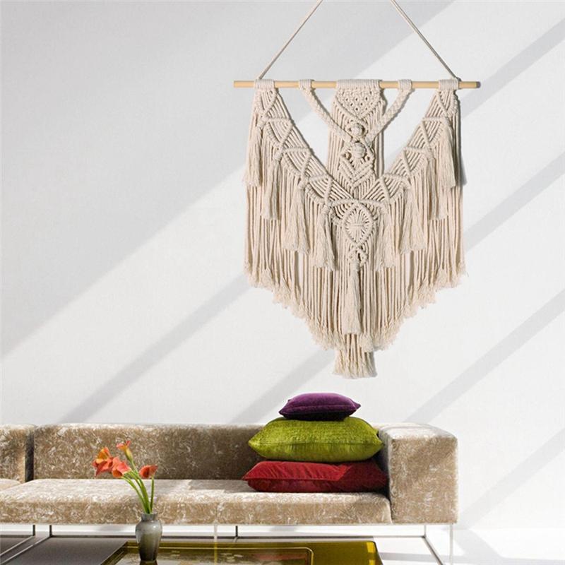 AEE4-Wall Hanging Home Decor Chic Woven Decor For Bedroom Living Room Apartment Dorm Gallery-Perfect Handmade Christmas Gift