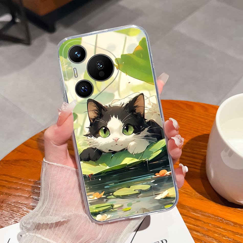 For Huawei Pura 70 Pro Plus Ultra Case Lucky Flower Transparent Phone Funda For Huawei Pura 70Pro+ Soft Slim TPU Silicone Cover