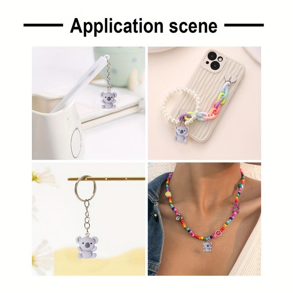 Pack Of 20 Lovely Resin Koala Pendants For DIY Jewelry And Accessories Perfect For Bracelets Earrings And Key Chains