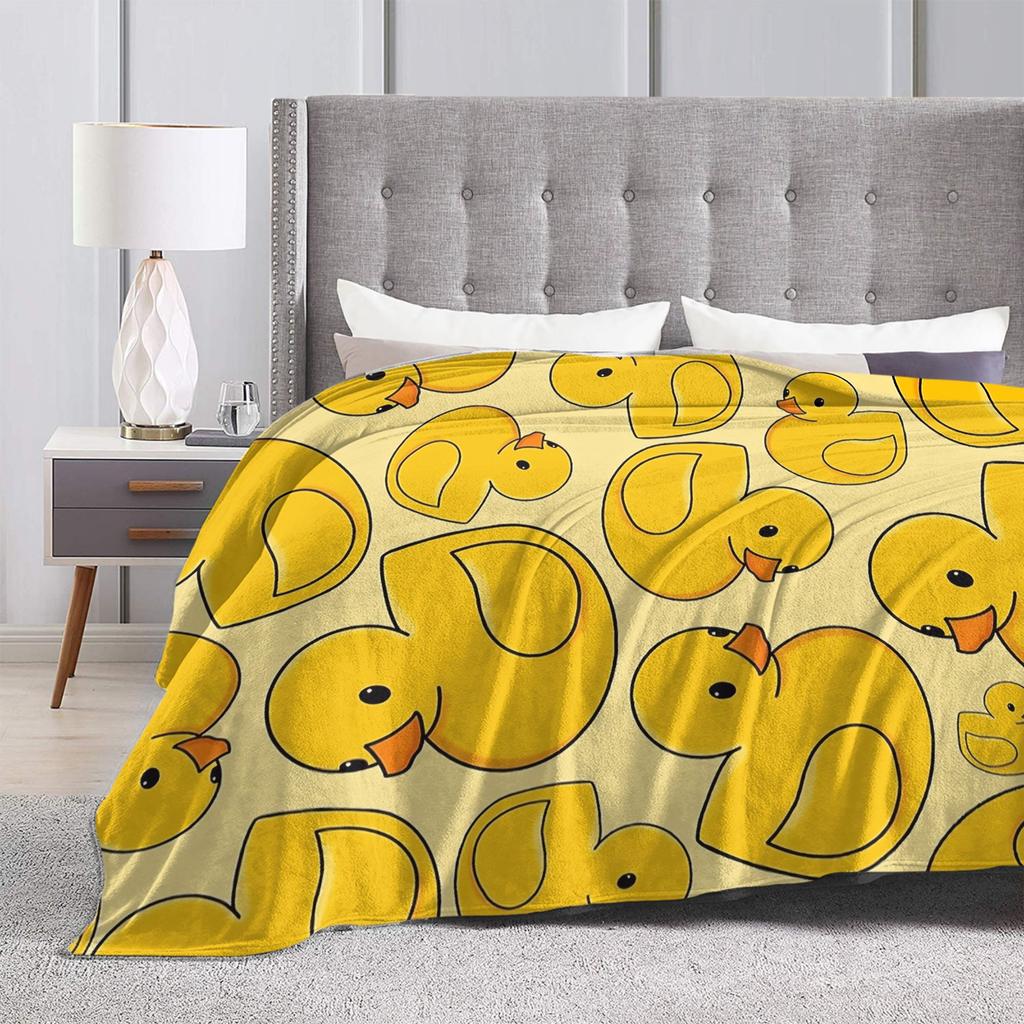 Yellow Rubber Duck   Blanket Quality Super Warm  Bedding Throws Winter Boy Girl Bedroom Print Bedspread