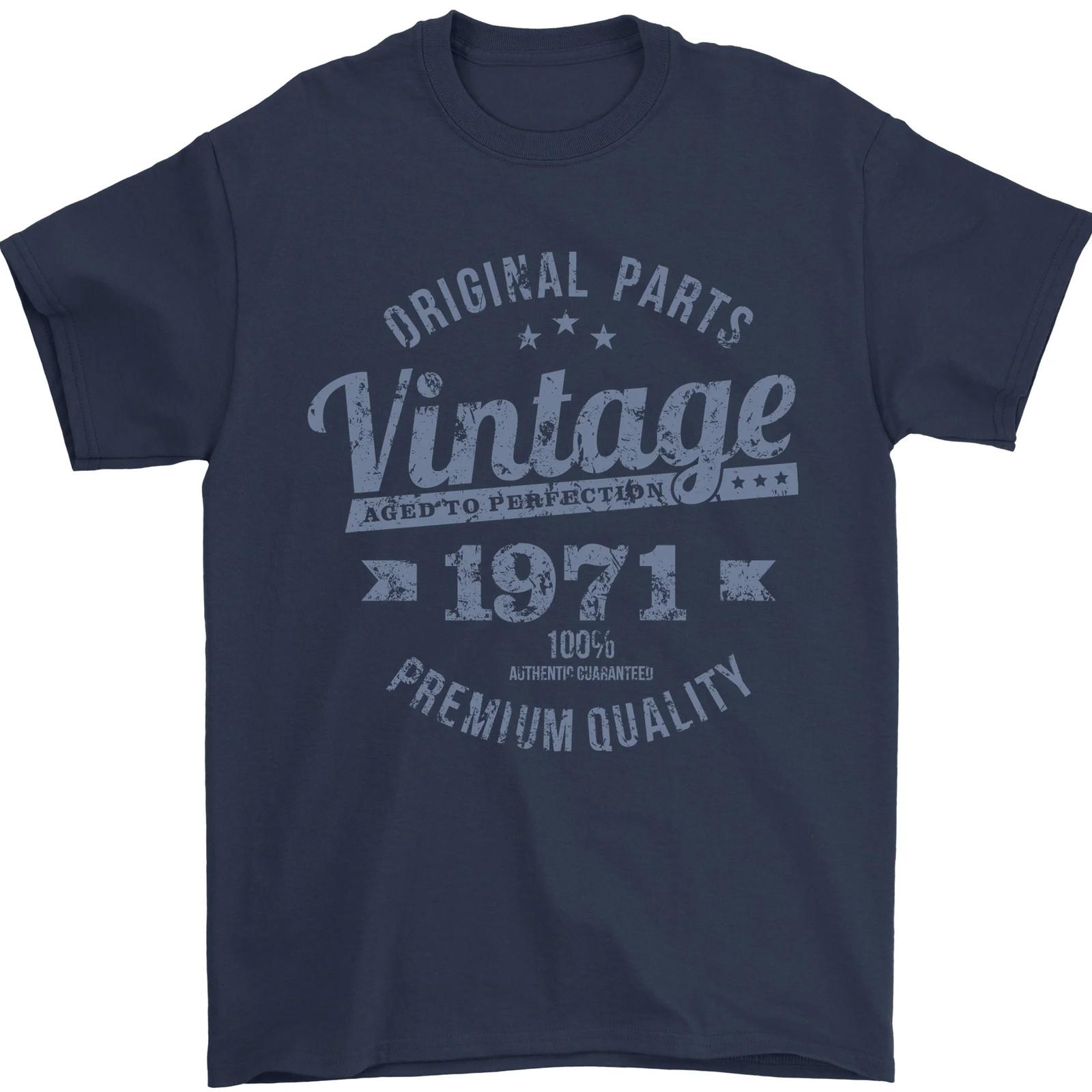 Vintage Year 55th Birthday 1971 Mens T-Shirt 100% Cotton S разноцветный