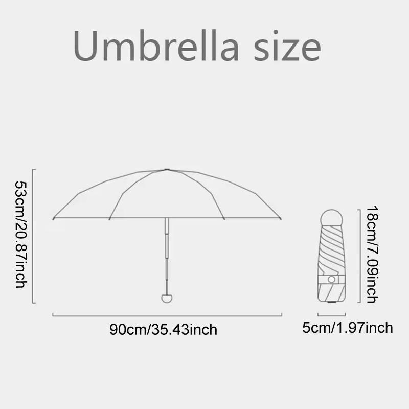2pcs Portable Capsule Umbrella With Box, Dual Use Sunshade And Rain Protection Lightweight Folding Umbrellas For Office, Travel