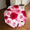 1pc Rose Bouquet Auto Umbrella Durable Iron Frame & Plastic Handle, Gift for Men & Women, Sturdy Construction yy250905148